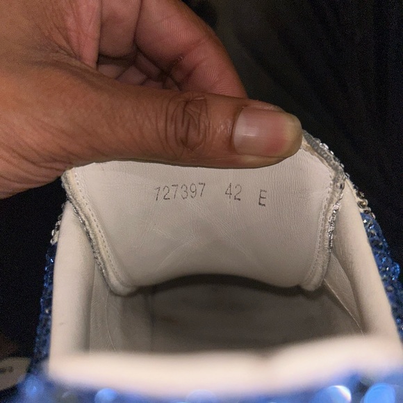 Blue & White Glitter Alexander Mcqueens - Picture 7 of 7